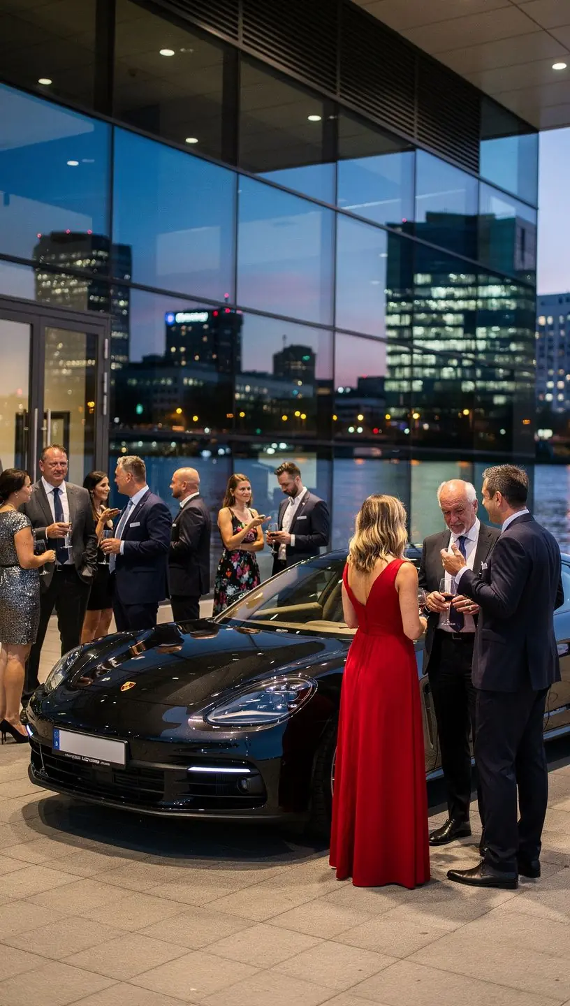 Automobil s elegantným dizajnom jazdiaci po malebnej slovenskej krajine.